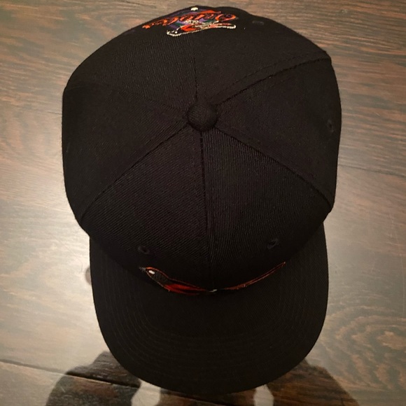 VTG 90s Baltimore Orioles Signatures Wool MLB Snapback Hat Cap OSFA (Green UV) - Picture 5 of 7